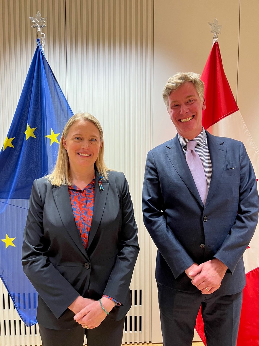 Great to meet with <a href="/leorubinacci/">LR</a> to talk about everything related to #CanadaEU trade! Shared how happy we are with the success of #CETA and our commitment to continuing to broaden and deepen our trading relationship🤝🇨🇦🇪🇺