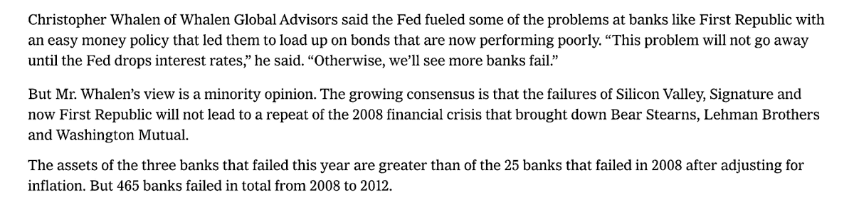 rcwhalen's tweet photo. "The Banking Crisis Might Not Be Over Yet" @nytimes Don't subscribe but appreciate the ink.... There are many ways to lose money due to #inflation folks.... #MinorityView https://t.co/5OhaGrv2ZV