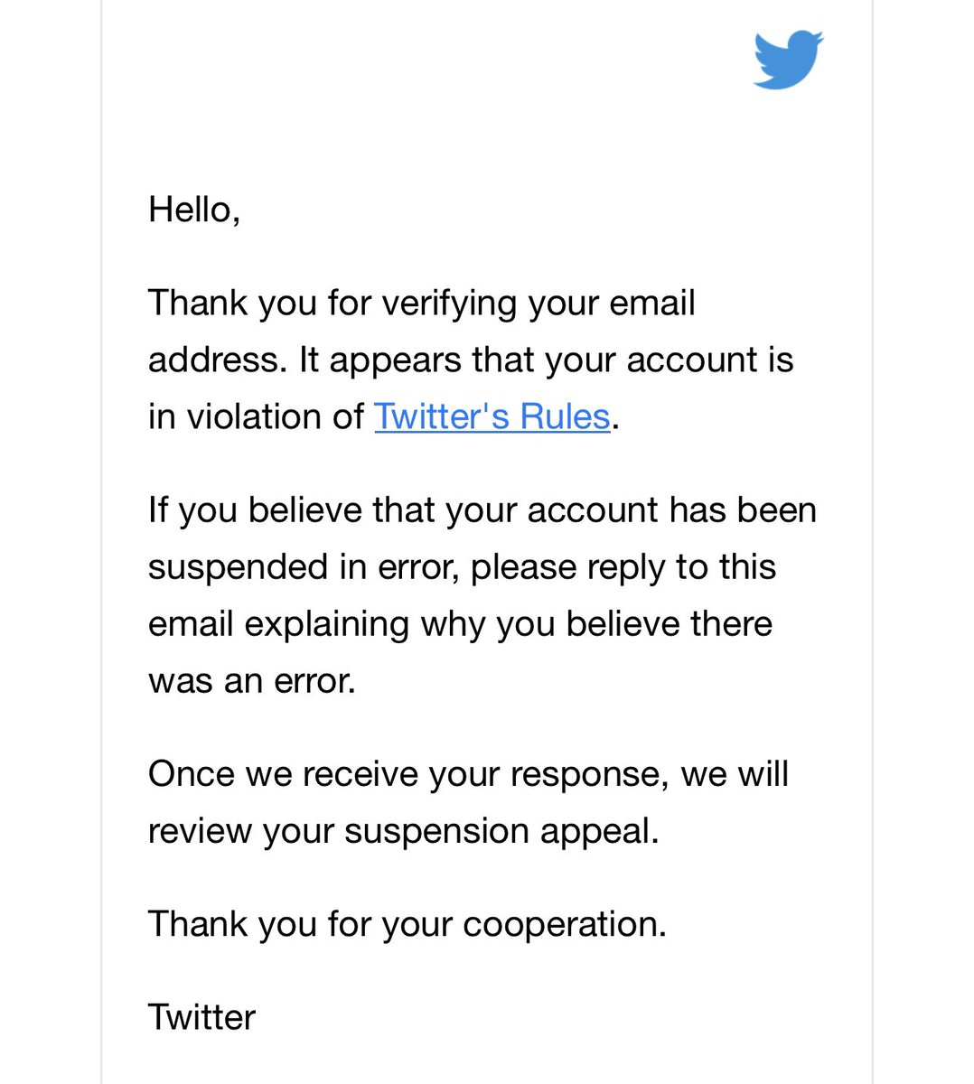 sass72's tweet photo. @elonmusk after years of non violating tweets my main acct has been suspended permanently without cause. No recourse?  #censorship https://t.co/Es1QKv8BXJ
