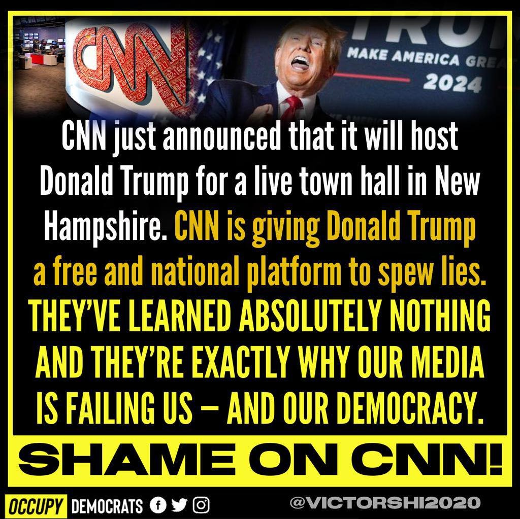 CNN will do anything for ratings. If you are done with CNN like I am, drop a blue heart and retweet.