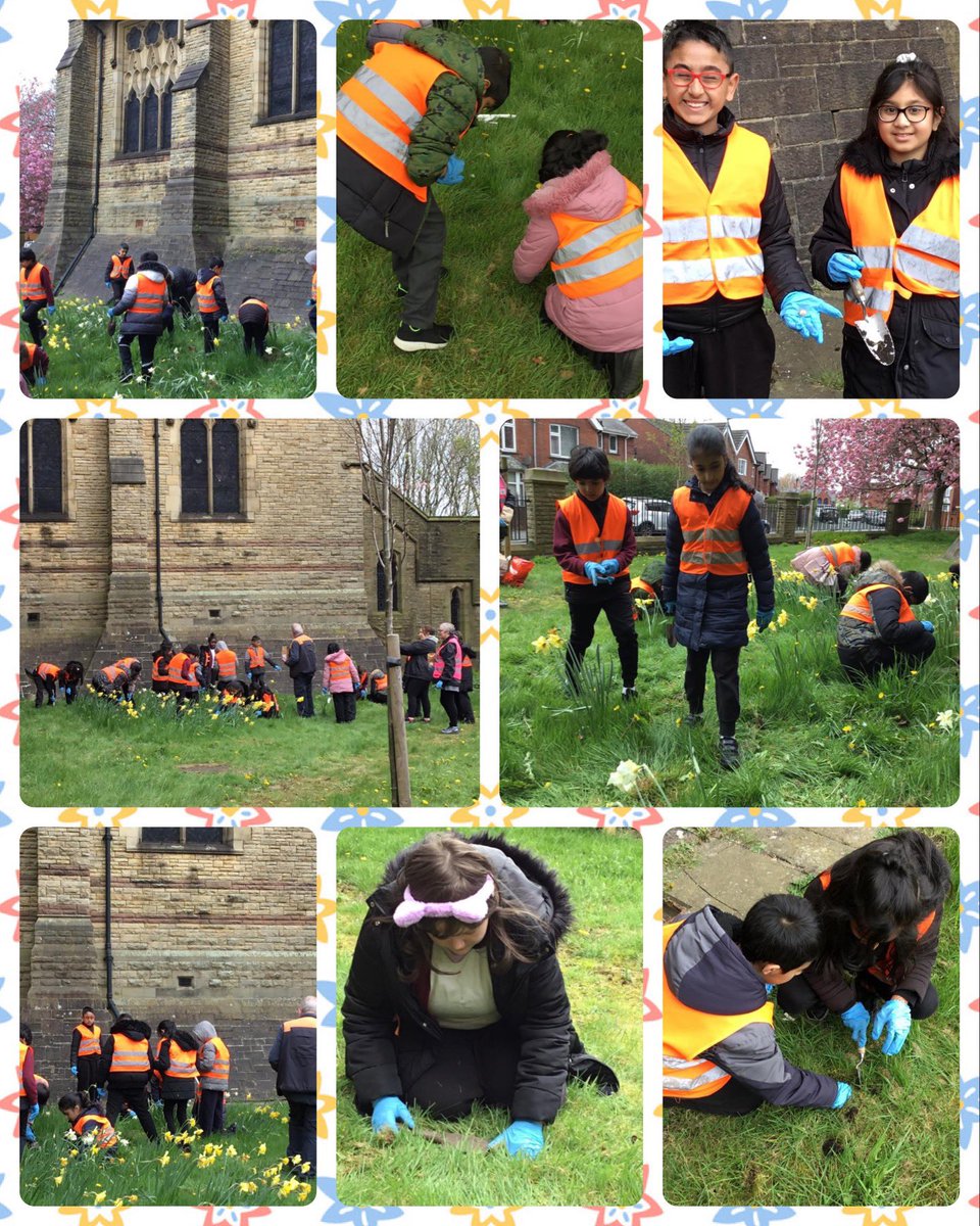 Year 4 children have had great fun planting around 300 lily and anemone bulbs in the garden area at @StEdmundsRoch, Rochdale.
We are working with the ‘Friends of St Edmund’s’ to help develop the garden areas around the church. We are very excited to see the bulbs start to grow!