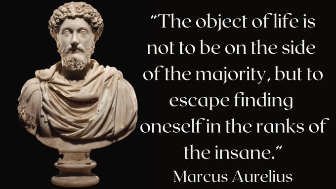 Marcus Aurelius Antoninus was Roman emperor from 161 to 180 AD and a Stoic philosopher. He was the last of the rulers known, noncontemporaneously, as the Five Good Emperors and the last emperor of the Pax Romana, an age of relative peace, calmness and stability for the Roman Empire lasting from 27 BC to 180 AD. Wikipedia
Born: April 26, 121 AD, Rome, Italy
Died: March 17, 180 AD, Sirmium