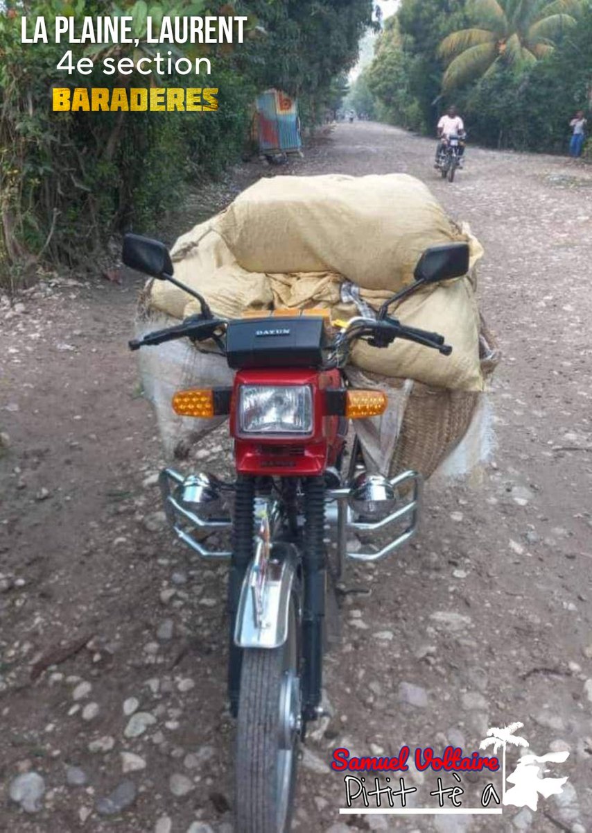 Sam290410's tweet photo. Salouwe konpatriyòt yo, maten an nou Laplèn e nap fè on ti analiz, jan nou wèl la se yon moto ki chaje ak machandiz, lontan lèm tap leve se te bourik, milèt, cheval ki te konn fè travay sa yo. Jodi a travay la fèt pi rapid se vre men kisa l fè sou atmosfè riral la ki te toujou https://t.co/moOVgM1qe8