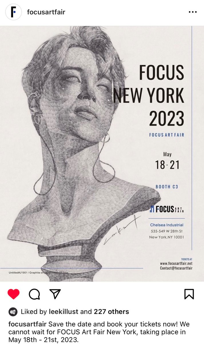 JIMIN DATA Slow On Twitter Focus Art Fair Has Announced Their Upcoming New York Art Fair 