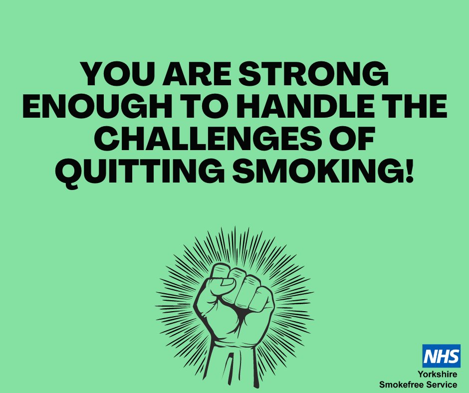 Say it with us... "I am strong enough to handle the challenges of quitting smoking!" 💪 

#StopSmoking #QuitSmoking #YouAreStrongEnough