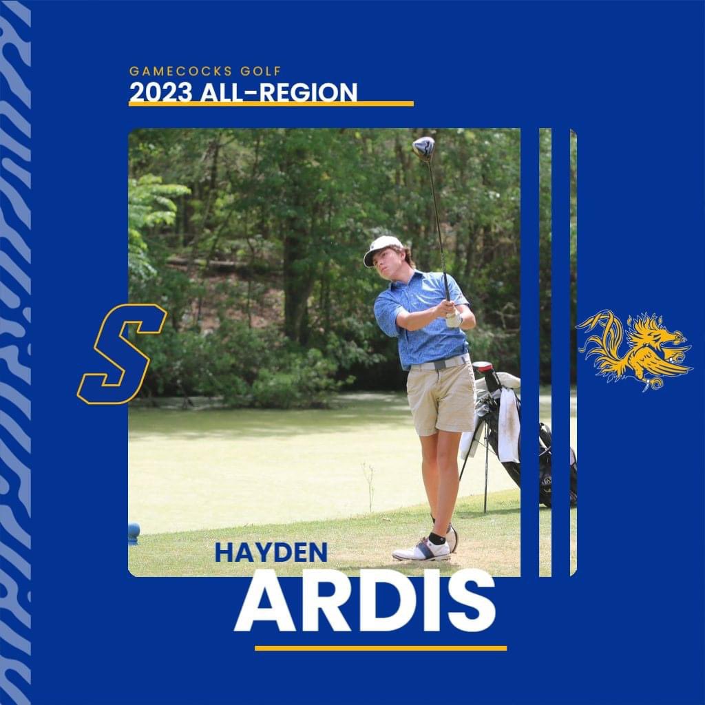 sumtergamecocks's tweet photo. Congratulations to the Gamecocks golf team for qualifying for Lower State! 

Hayden Ardis and Chandler Moore were named to the All-Region Team. They had a great season.

@sumter_high @theitemsports 
#GoGamecocks⛳️ https://t.co/E5gMvAhXeh