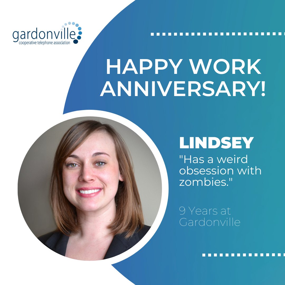 Gardonville's tweet image. Nine years have flown by! We’re so happy to have you on our team, Lindsey! #homegrownconnectivity #coopsbuildcommunity
