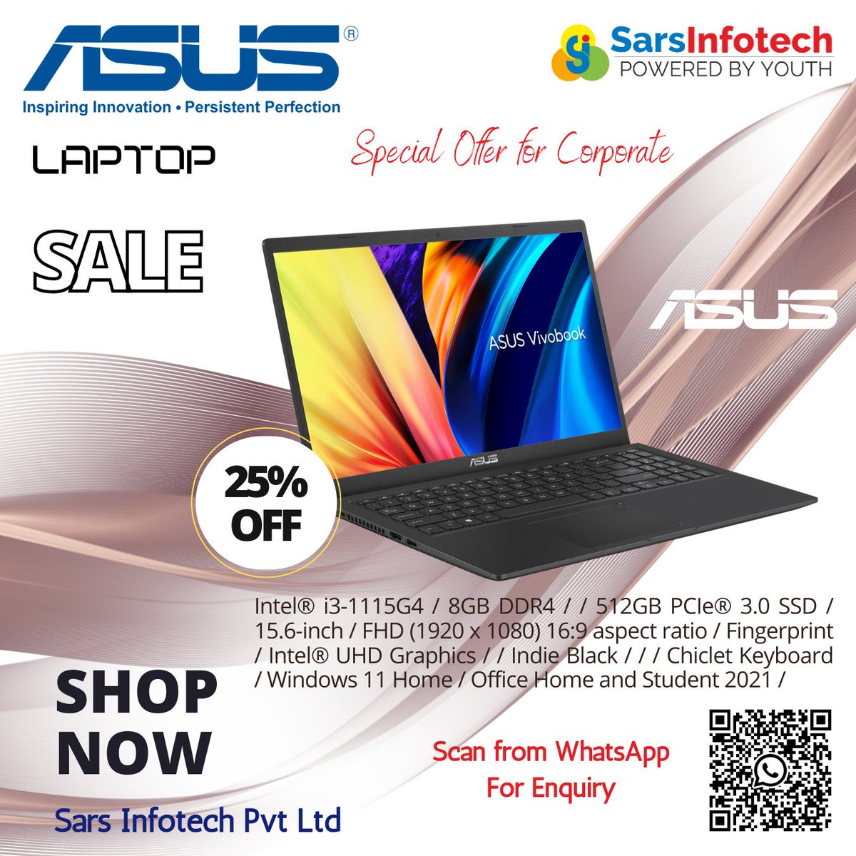 Upgrade your tech game with unbeatable deals on #Asus laptops! Don't miss out on the opportunity to elevate your productivity and performance.
#laptop #offer #workfromanywhere #desktop #bestoffers #opportunity #tech #productivity