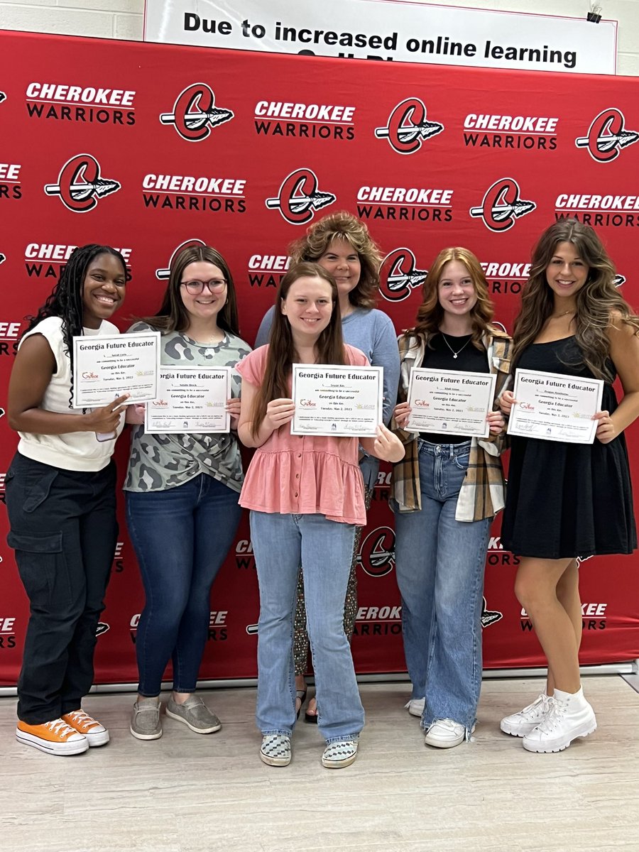 Cherokee Warriors commit to a career in education! Honored to be a part of their signing ceremony this morning! <a href="/CCEdFoundation/">Cherokee County Educational Foundation</a> <a href="/CherokeeSchools/">Cherokee Co. Schools</a> <a href="/AtCcsd/">AT_CCSD</a>