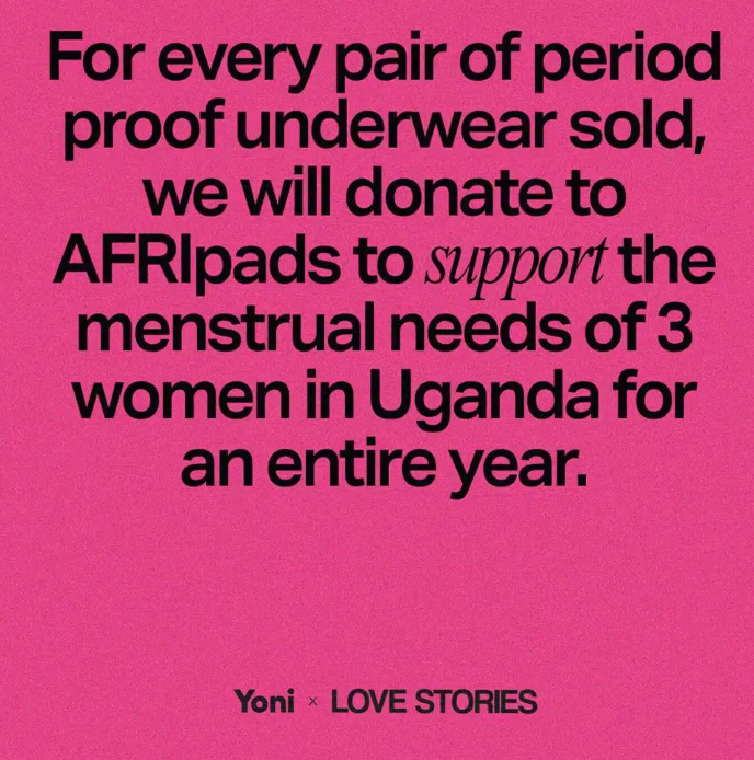 AFRIpads Foundation (@afripadsfdn) on Twitter photo Premium lingerie brand Love Stories & fem care brand Yoni collaborated to launch the ultimate period underwear. Proceeds from each sale will be used to provide <a href="/AFRIpads/">AFRIpads</a> to women in Uganda. How great is that! Our blog: afripadsfoundation.org/love-stories-x… or buy now: lovestoriesintimates.com/en/yoni/ Premium lingerie brand Love Stories & fem care brand Yoni collaborated to launch the ultimate period underwear. Proceeds from each sale will be used to provide <a href="/AFRIpads/">AFRIpads</a> to women in Uganda. How great is that! Our blog: afripadsfoundation.org/love-stories-x… or buy now: lovestoriesintimates.com/en/yoni/
