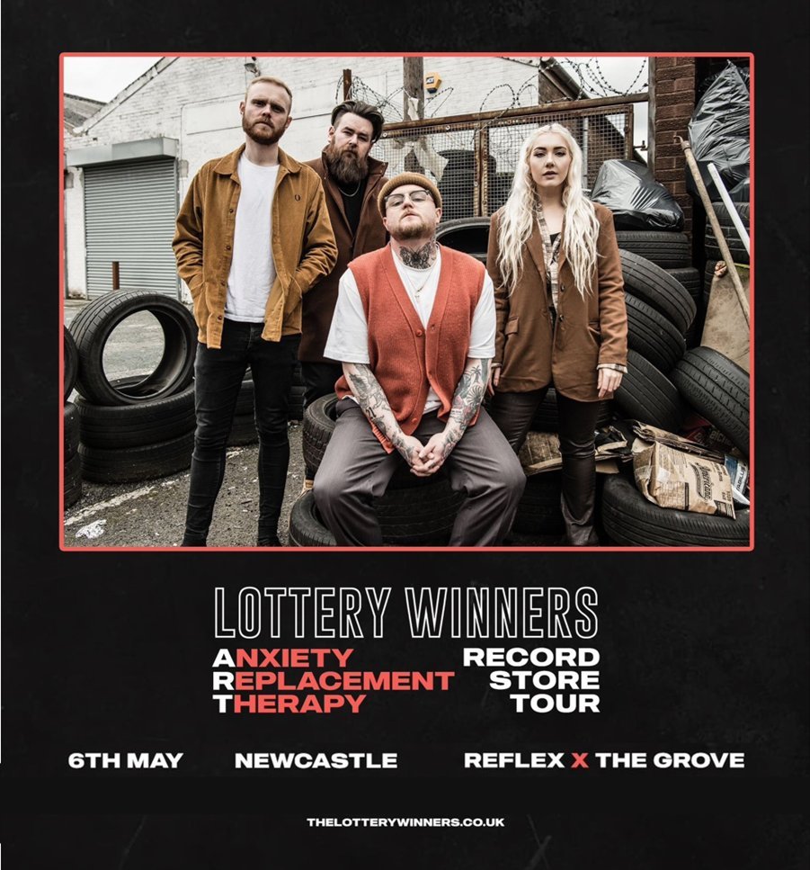 REFLEX_CD_VINYL's tweet photo. Help @LotteryWinners in their UK chart battle and sort yourself a top Saturday night with an album/ticket bundle for our out-store at @TheGroveNCL!  

CD/Ticket: https://t.co/trrLpetmOw
LP/Ticket: https://t.co/p70u634zzr
Duck egg LP/Ticket: https://t.co/hcLzqmScXW @ModernSkyUK https://t.co/8zAx3R61WG