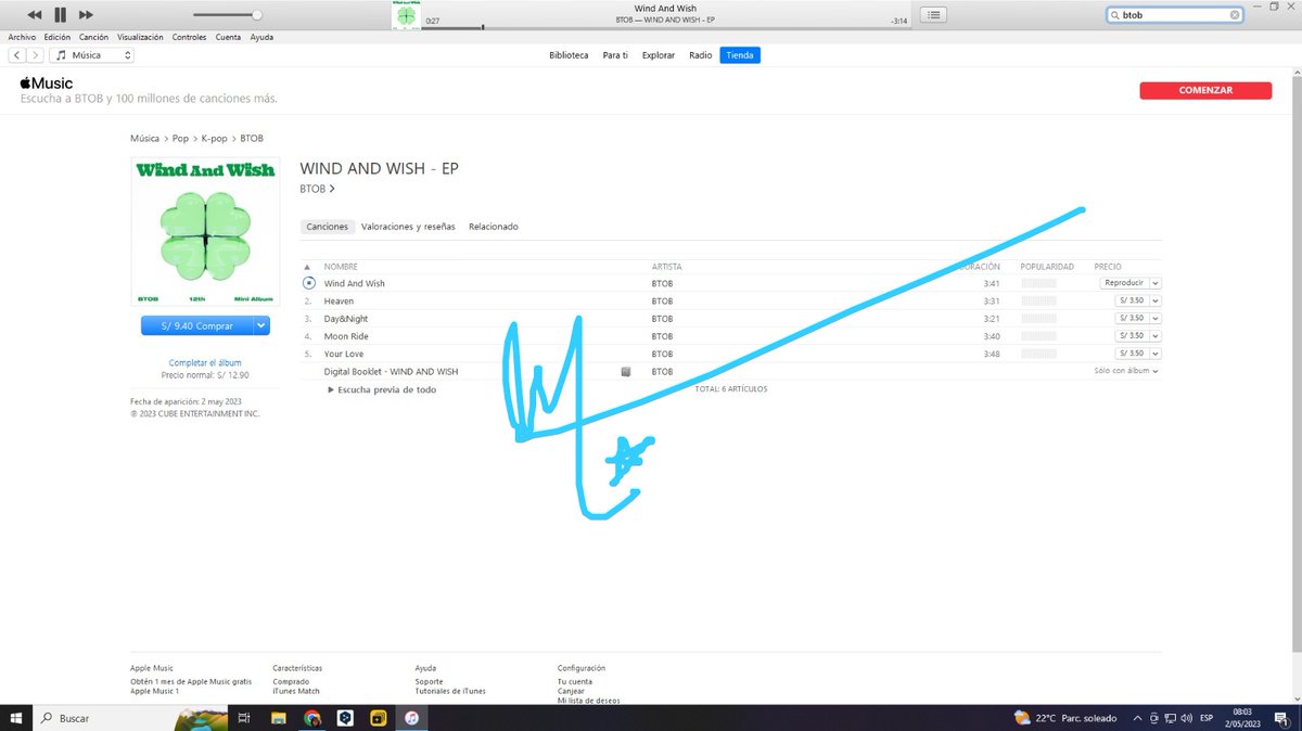 🍀🍀🍀COMPRA I TUNES 🍀🍀🍀
Empezamos con las compras itunes ya sea Single y album, sigamos trabajando duro por BTOB

#비투비 #BTOB
#WIND_AND_WISH #나의_바람_WIND_AND_WISH_스트리밍