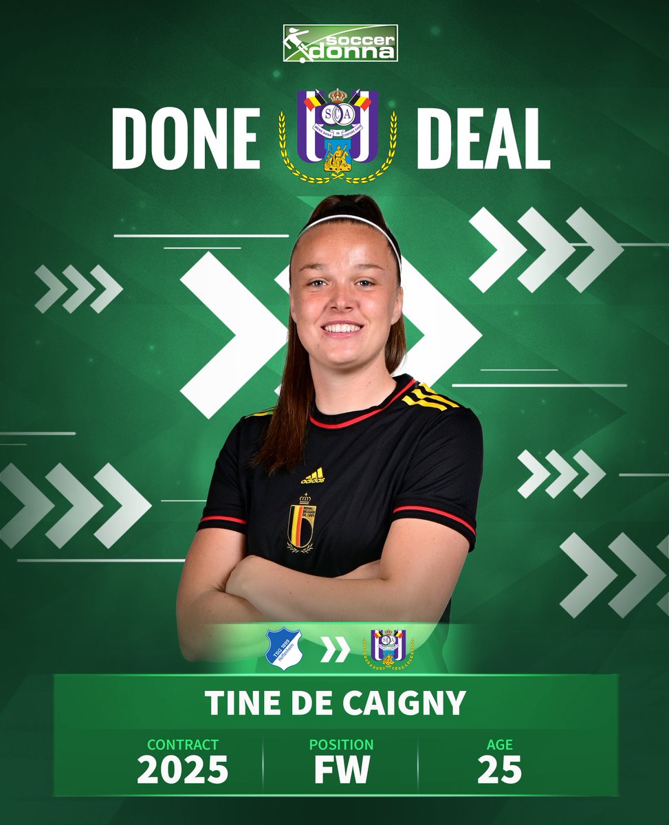 soccerdonna's tweet photo. Transfer news from the Bundesliga 🚨
The Belgian 🇧🇪 International Tine De Caigny moves RSC Anderlecht and signs for 2 years.
Julia Landenberger from FC Bayern joins RB Leipzig on loan until 2023.
#RSCAnderlecht #RSCAwomen #RBLeipzig #RBLFrauen https://t.co/MCu96gPb78