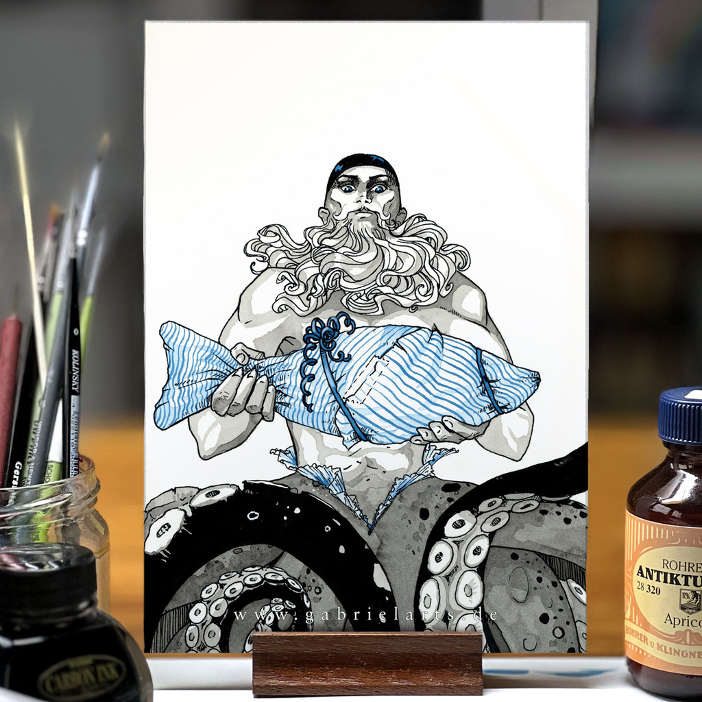 I really wonder, what mr. Aquarius here has wrapped for your birthday! This one is drawn with Maurizius-Blue, not Apricot... but I am still stellar in photography, so i pasted this in and am really subtle about it by also spelling it out.

I am so proud of this series that I…