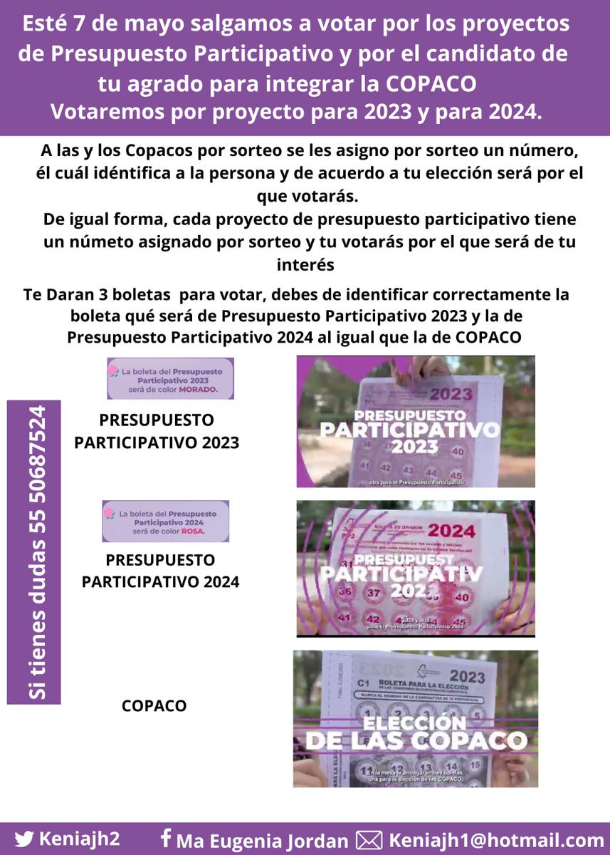 keniajh2's tweet photo. Vota esté 7 de mayo por el Proyecto que beneficiara a tu colonia y por la persona que representará los intereses de las y los vecinos ante las autoridades.
👀Se vota por el #Asignado por sorteo.
Ubicación de casillas
https://t.co/FusqAX365n #BenitoJuárez https://t.co/HDLpkLjIAY