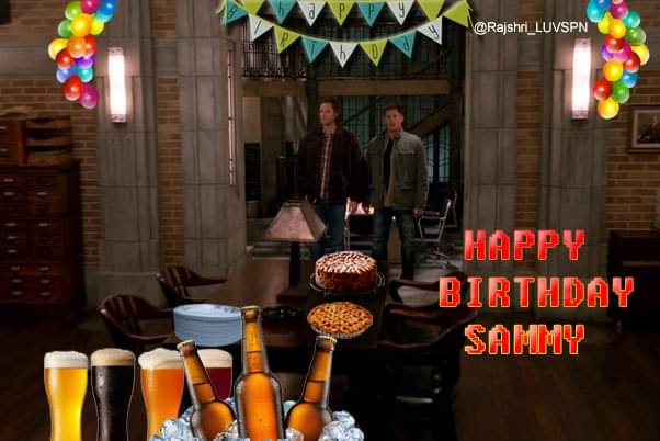 Rajshri_luvSPN's tweet photo. #HappyBirthdaySamWinchester
Let's Party 
Happy Birthday Sammy 🎁
#Supernatural https://t.co/yohMg3OH4c