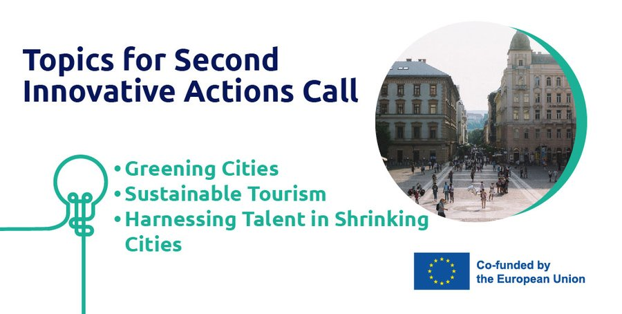 Der zweite Call der <a href="/EUI_Initiative/">European Urban Initiative</a> ruft ab Mai 2023 &amp; bis zum 5.10.2023 mit einem EFRE-Budget von 120 Millionen Euro zu Innovativen Maßnahmen im Bereich „Grüne Städte“, „Nachhaltiger Tourismus“ und „Talentbindung in schrumpfenden Städten“ auf. Hier mehr: urbact.eu/deutschland/2.…