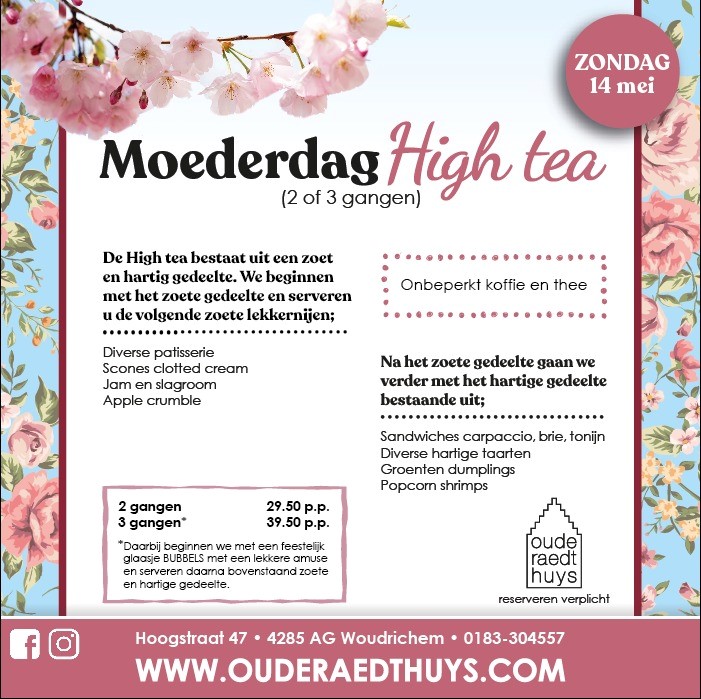 MEI MAAND FUSION MAAND @OUDERAEDTHUYS
MOEDERDAG 14 MEI