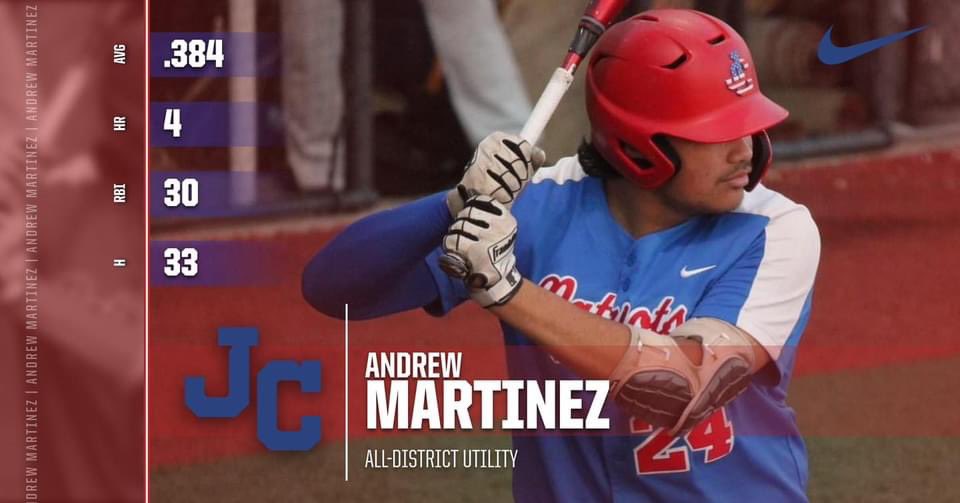 Ed Martinez (@edmarti19364640) on Twitter photo <a href="/AndrewM16683890/">Andrew Martinez</a>
Andrew Martinez senior yr. 23”
PA 116, AB 91 Avg. .385
Andrew had 2 hitting streak a 5 games and 10 games! He also reach base in 14 Consecutive game
OBP .500, OPS 1.115, SLG .615
Hits 35, 1B 24, 2B 5, 3B 2, HR 4, RBI 30, SB 4, Andrew kept his Avg. over .400! <a href="/AndrewM16683890/">Andrew Martinez</a>
Andrew Martinez senior yr. 23”
PA 116, AB 91 Avg. .385
Andrew had 2 hitting streak a 5 games and 10 games! He also reach base in 14 Consecutive game
OBP .500, OPS 1.115, SLG .615
Hits 35, 1B 24, 2B 5, 3B 2, HR 4, RBI 30, SB 4, Andrew kept his Avg. over .400!