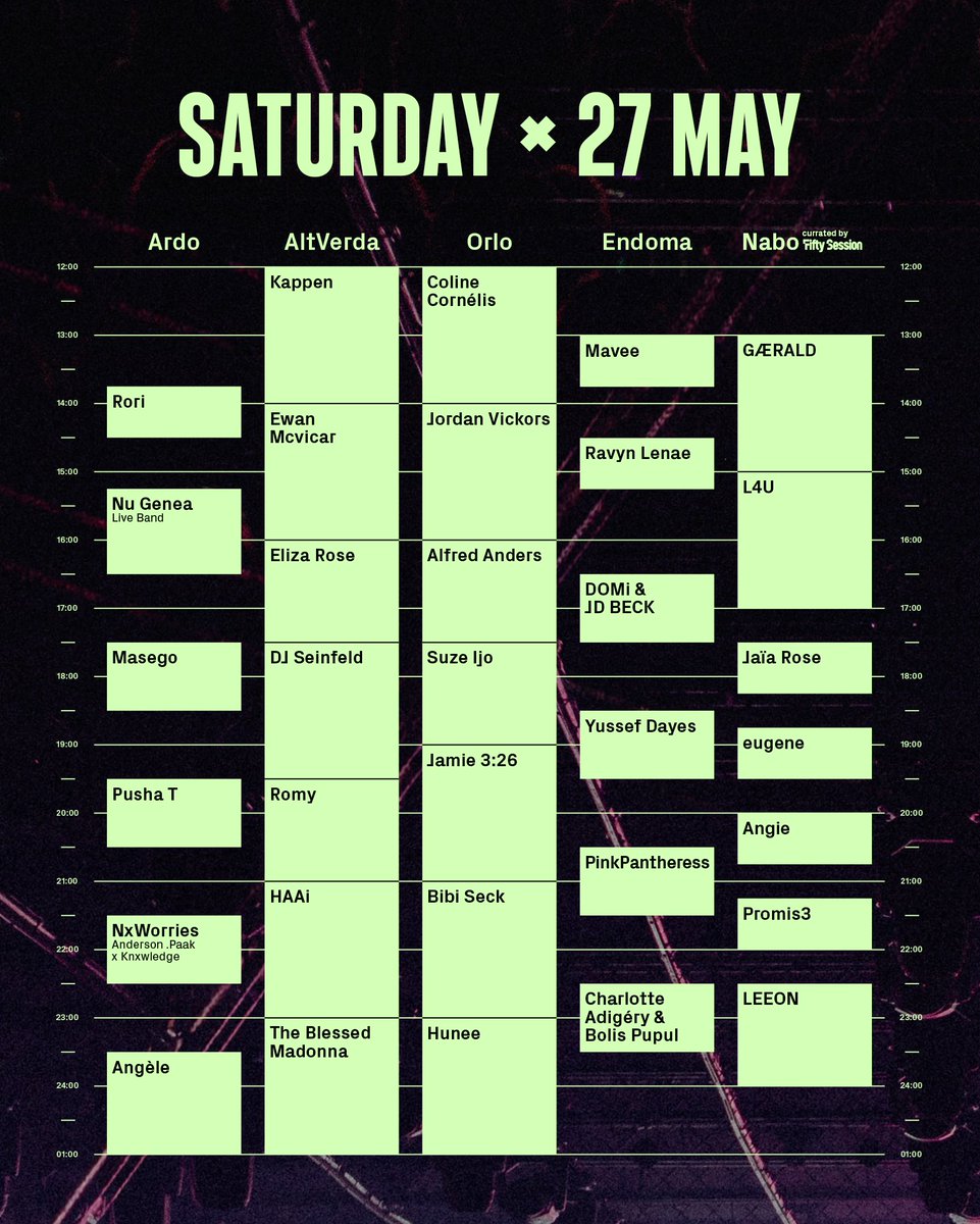 CORE Festival schedule