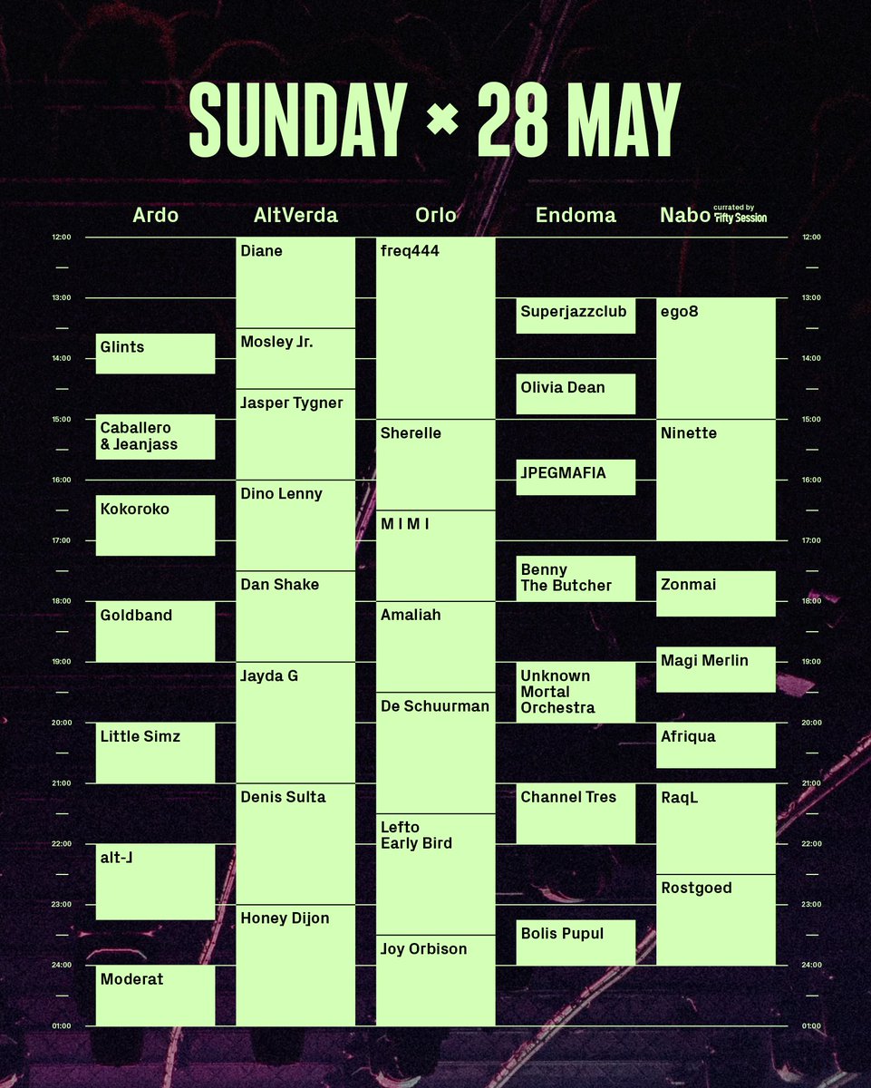 CORE Festival schedule