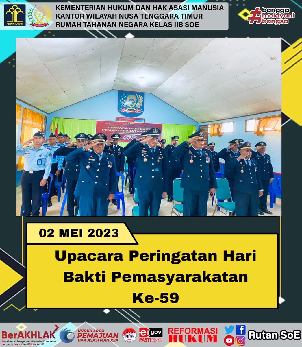 RutanSoe's tweet photo. https://t.co/5tmrot9i75
.
.
.
#kemenkumhamri
#ditjenpas
#pemasyarakatan
#divpas
#HBP59
#kanwilkemenkumhamntt
#rutansoe https://t.co/0kXBl8O1Sf