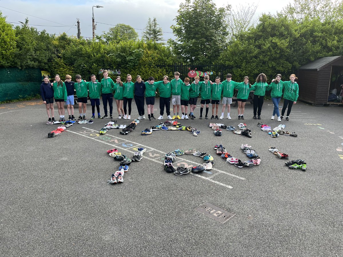 A huge thank you from 6th Class for supporting the @InMyShoesAppeal We collected 130 pairs of pre-loved shoes!