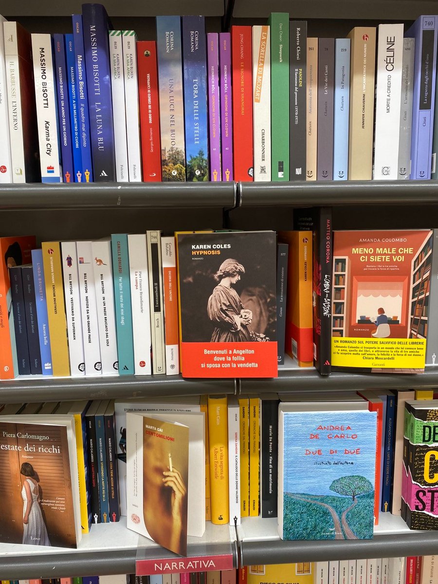 My lovely sister &amp; brother-in-law just spotted my book in a little bookshop on the Italian Riviera! Woohoo!! #Rapallo #Hypnosis <a href="/NeriPozza/">Neri Pozza</a> #amreading #amwriting