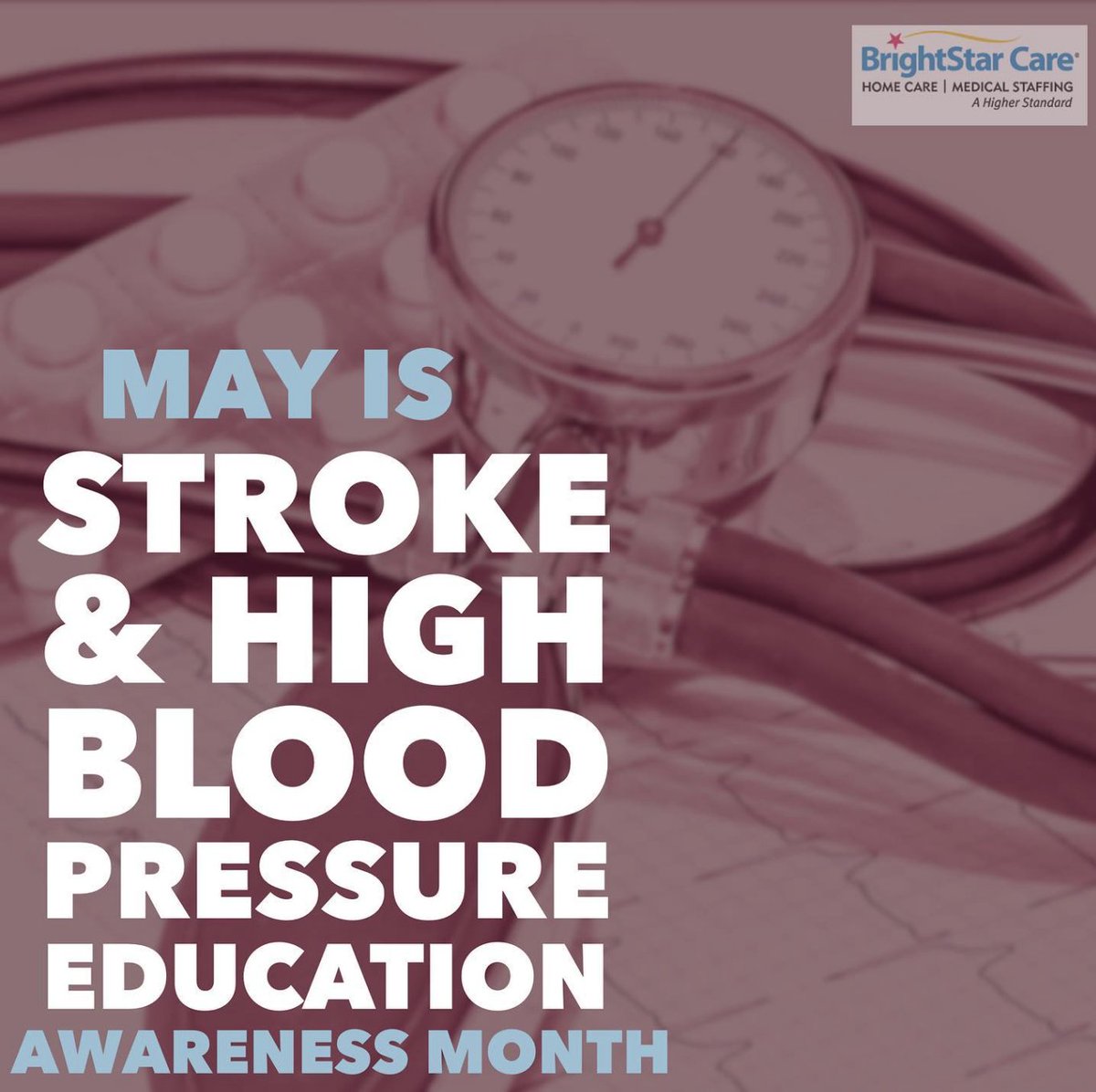 BSCfairfax's tweet photo. May is Stroke Awareness Month and High Blood Pressure Education Month. How often do you monitor your #bloodpressure? Learn how to act FAST from the American Heart Association: https://t.co/G3w9iJonE1

#strokeawareness #homecare https://t.co/J0EDffU4eU