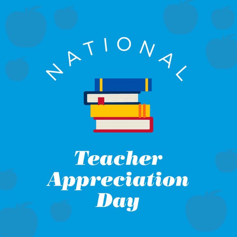 Today is National Teacher Appreciation Day!!!  Thank you to all our teachers who make a difference in the lives of our students.