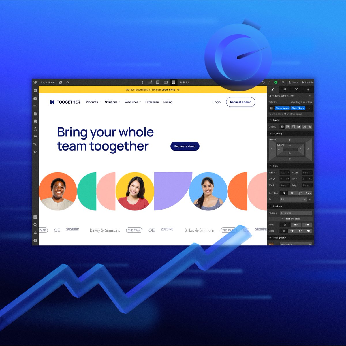 webflow's tweet image. We’ve made a handful of behind the scenes updates to improve performance in the Designer, especially for larger sites.

You may notice:

▪️ Switching between pages takes less time
▪️ Improved speed in the Pages panel, Element settings, Navigator, and Style Manager
▪️ Working with…