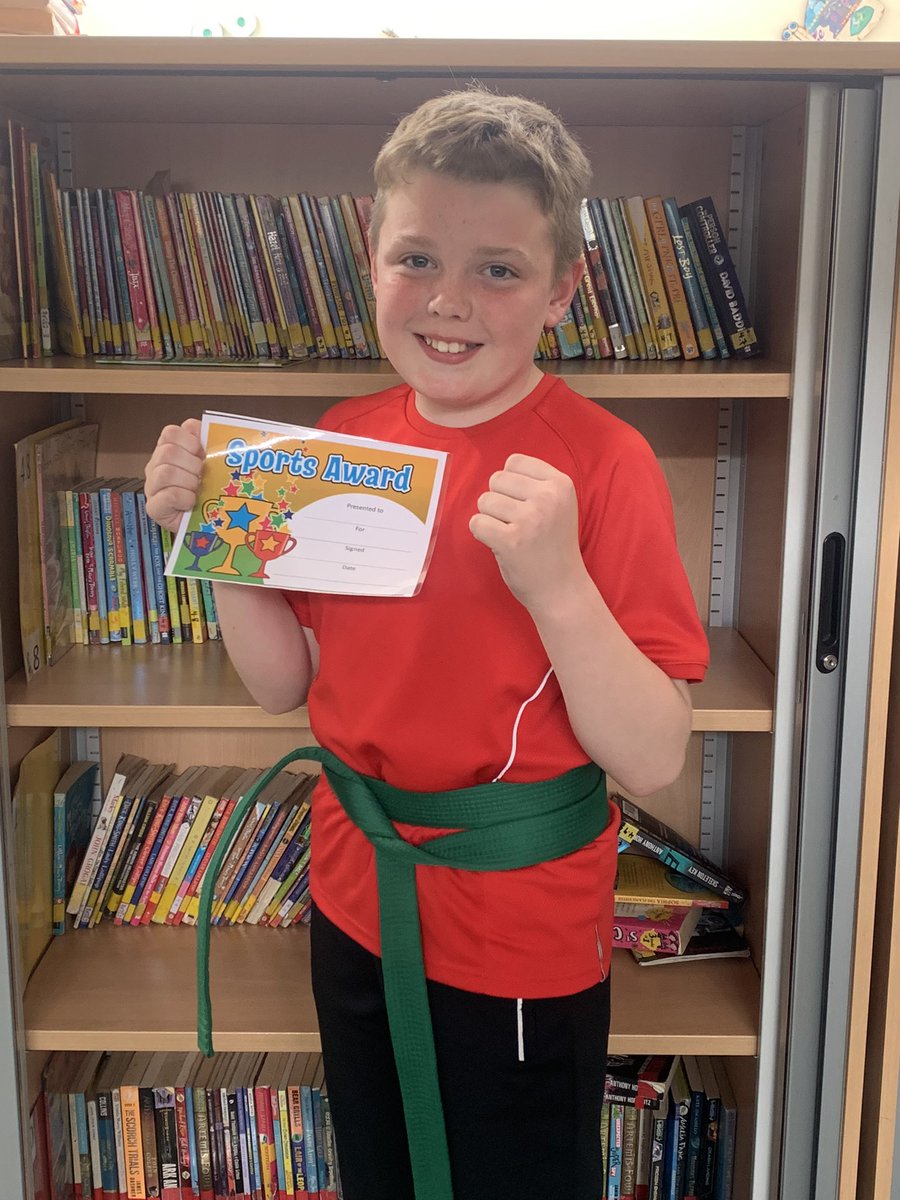 Congratulations to our latest #SportsAward winner from P6. Recently upgraded to his Jiu-Jitsu green belt!