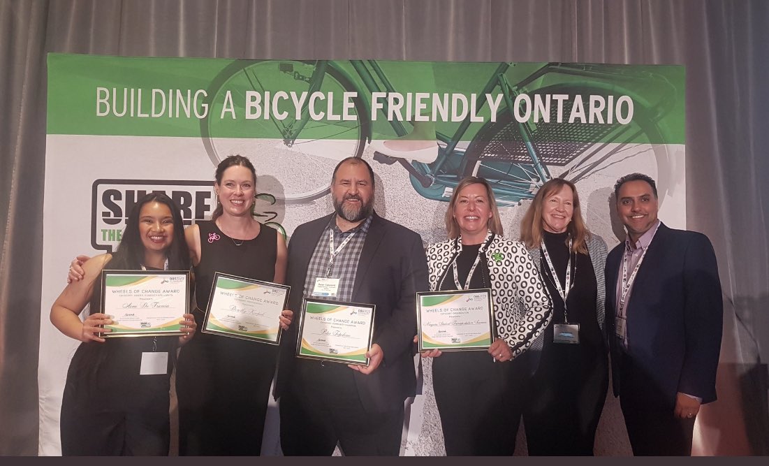 STRCycling's tweet photo. Last night we honored our Annual Wheels of Change winners. All who are leaders in #activetransportation @petertopo @DKowpak @niagarasts  @a_defrancia https://t.co/OPvxFmZKnL