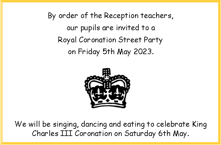 Look out our Coronation invitations coming out today.
