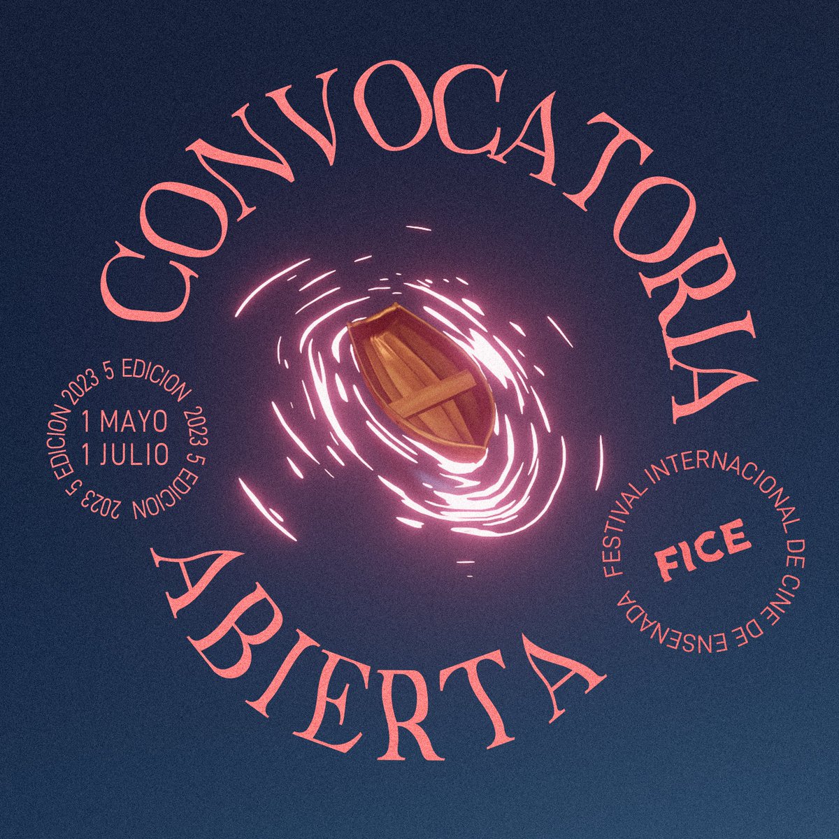 El FICE abre la convocatoria para su quinta edición! Desde el 1 de Mayo hasta el 1 de Julio si tenes una obra cinematográfica que mueva a la reflexión crítica, poética o estética en torno al agua, ¡este es el momento de participar! #fice2023 #festivaldecine #convocatoriaabierta