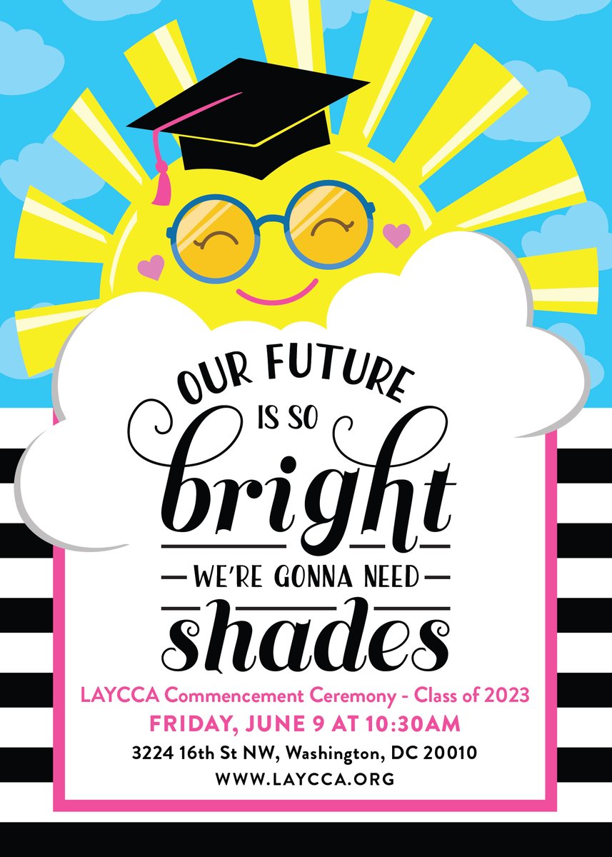 Get your shades ready!!! 😎😎😎

Our students’ GREATness will be celebrated at this years’s commencement ceremony on June 9th, 2023.  Our graduates’ future looks bright, and yes, they will be wearing shades!!

#LAYCCA #LAYCCAGreatness #graduation #ged #it #college #MA
