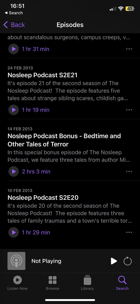 .<a href="/NosleepPodcast/">The NoSleep Podcast</a> <a href="/CummingsDG/">David Cummings</a> I've recently started listening to the podcast and it's ABSOLUTELY brilliant, but it seems like every episode preceding S2E20 have been removed from all platforms. Was this intentional?