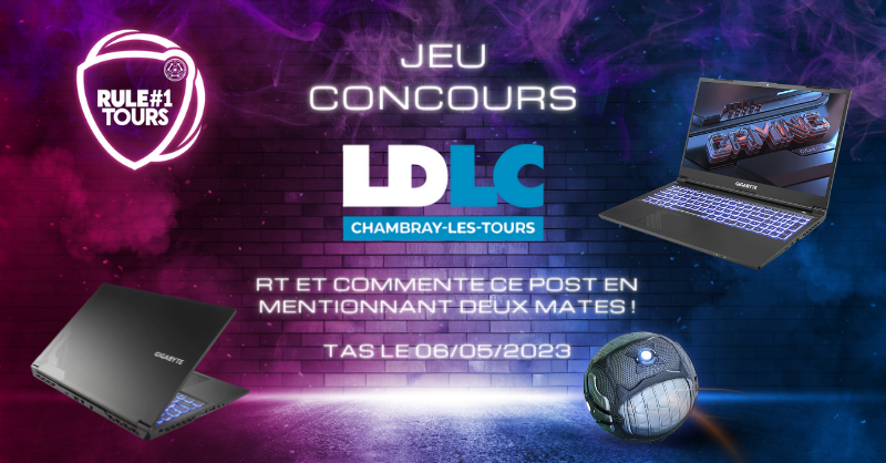 #JEUCONCOURS 🤩📣

Notre partenaire @‌LDLC (Chambray-lès-Tours) te régale en te faisant gagner un PC Gamer d’une valeur de près de 1 000€ !

Pour participer :

🏁 Tag 2 mates en commentaire
🏁 RT ce post + Follow @‌Rule1Tours
TAS : 06/05/2023

GLHF 🎮

#giveaway #ldlc #RuleOne
