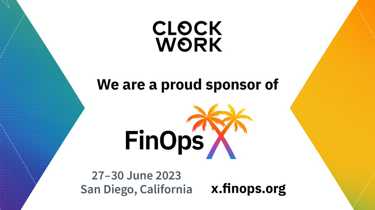clockworkio's tweet photo. Less than three months to go until FinOps X and https://t.co/giSnxhLaUr is thrilled to be a sponsor! We're excited to learn how organizations are tackling cloud cost challenges and ready to share our solutions.
https://t.co/xFHAPBxu3J
#clockworkio #finopsx https://t.co/QvrF0jqQAS