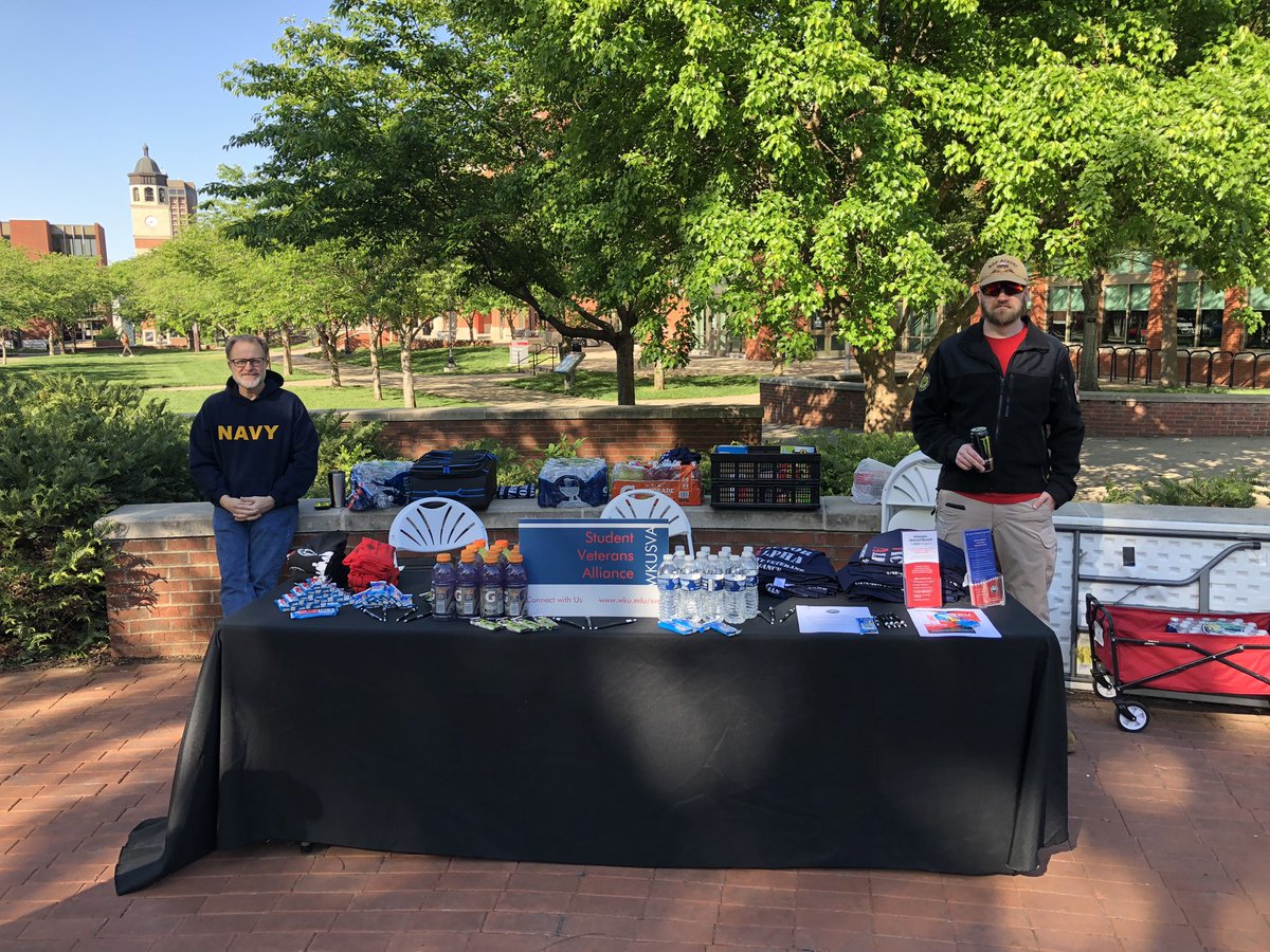 Are you on the Hill today for finals? Stop by Centennial Mall area outside DSU and grab some refreshments on your way. #WKU #StudentVeterans #FinalsWeek #FinishStrong