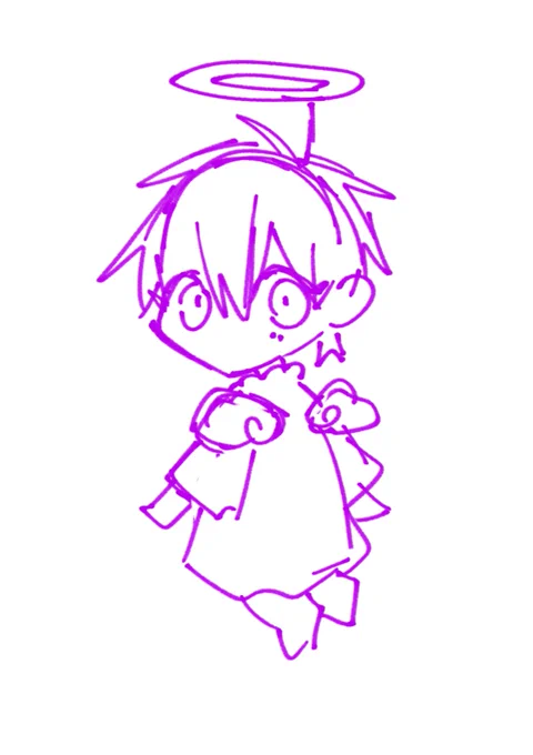 描きかけイラストをいれてるフォルダ見てたら天使葵さんいた