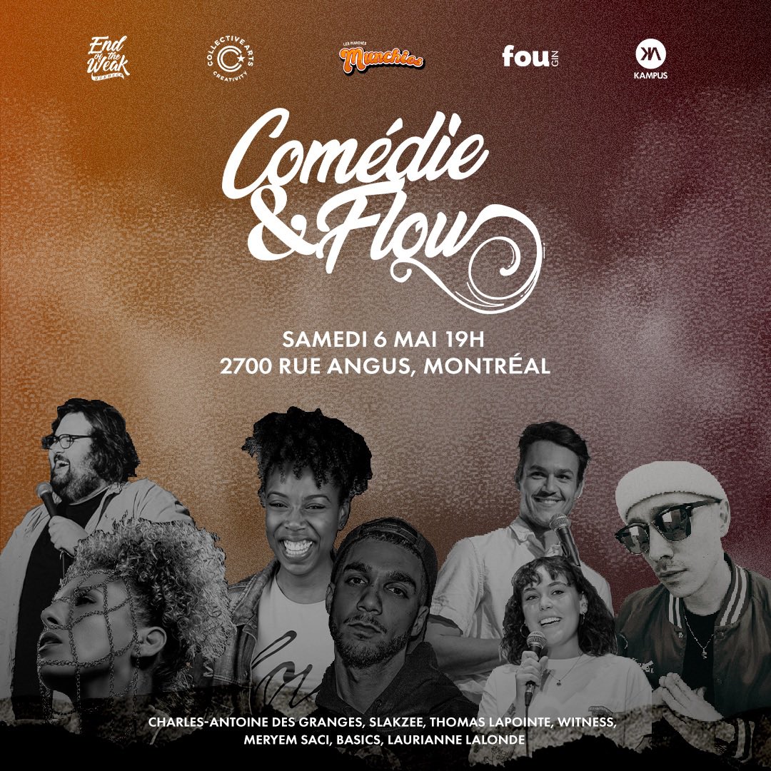 La deuxième édition de Comédie &amp; Flow est ce samedi au Kampus!

Billets : eventbrite.ca/e/billets-come…