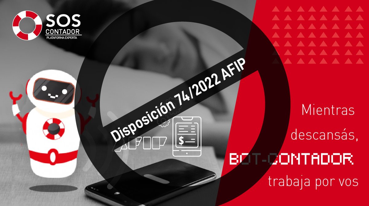 soscontador's tweet photo. Se cumple un año de la publicación en el Boletín Oficial de la Disposición 74/2022 AFIP sobre la utilización de bots.
Pasá por nuestro Blog a leer la nota completa: https://t.co/pRFvO7oDSp   
#ProhibicionBots #SistemaContable #AFIP https://t.co/nqth3KYoRe
