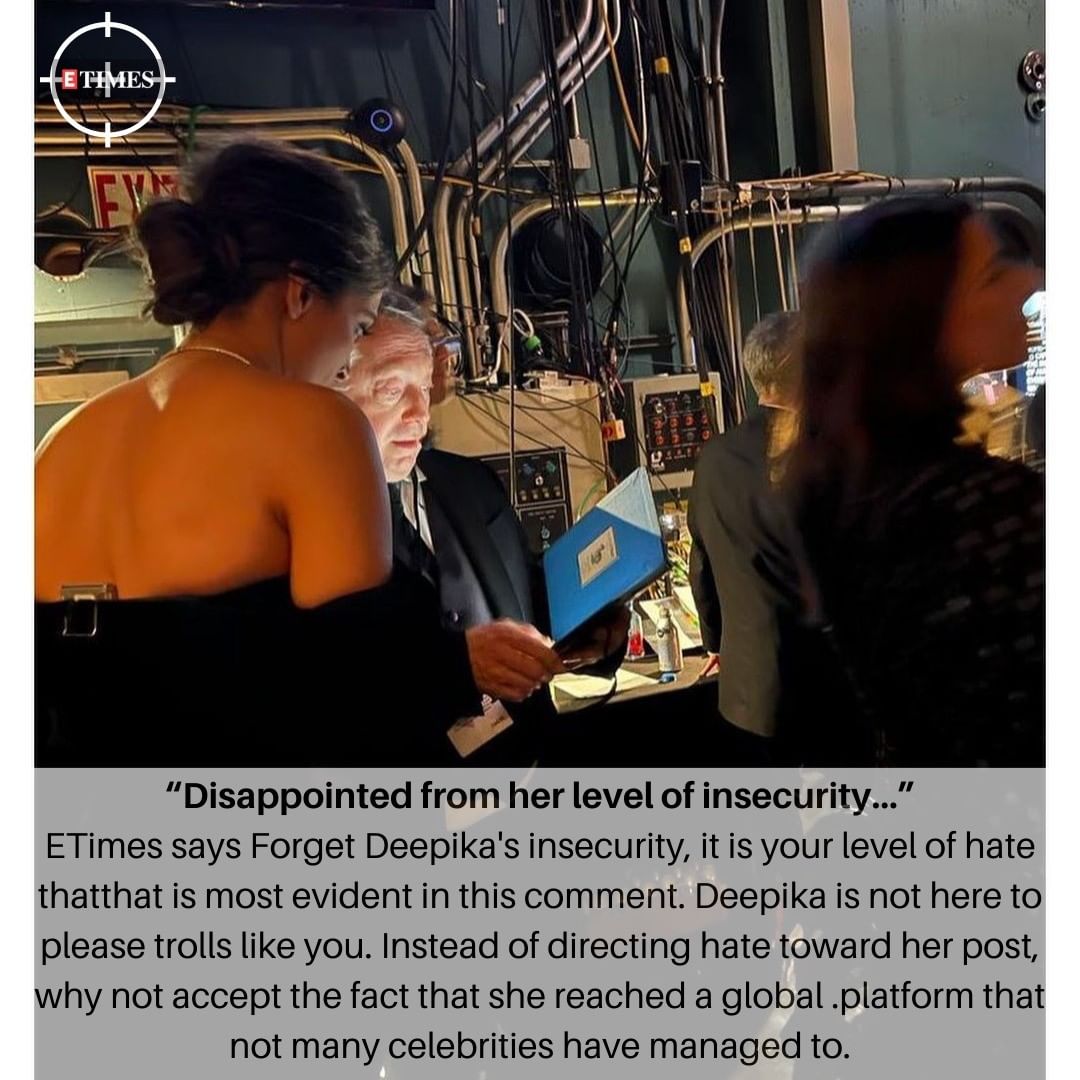 etimes's tweet photo. Deepika Padukone made the country proud as she turned presenter for the Academy Awards this year. Instead of lauding the actress for her moment of glory, mindless netizens started trolling Deepika and called her nasty names. ETimes disapproves such hate, especially for someone who is making the country proud.

#DeepikaPadukone #ETimes #ETimesTrollSlayer #Trolls #Trolling #DeepikaPadkoneFans