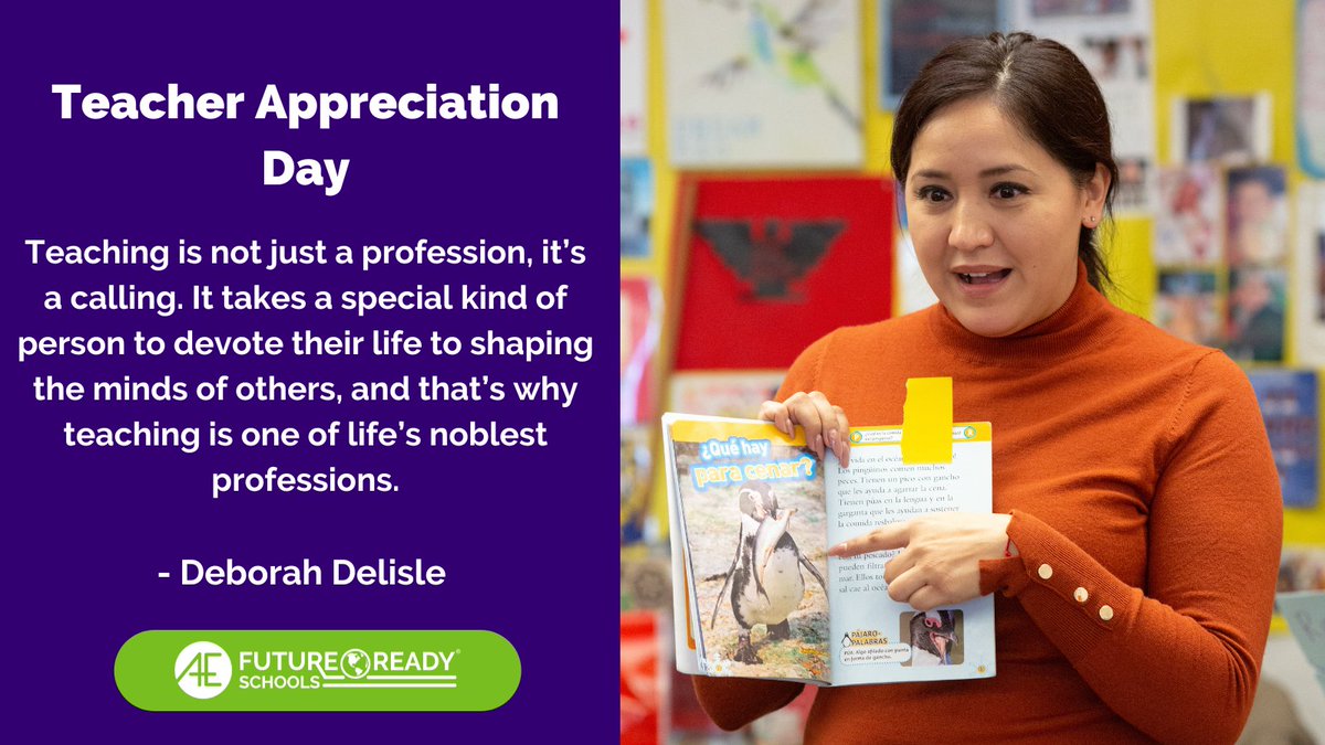 On this #TeacherAppreciationDay, I want to thank all teachers for their hard work, dedication, and unwavering commitment to their students. They are creating the future.