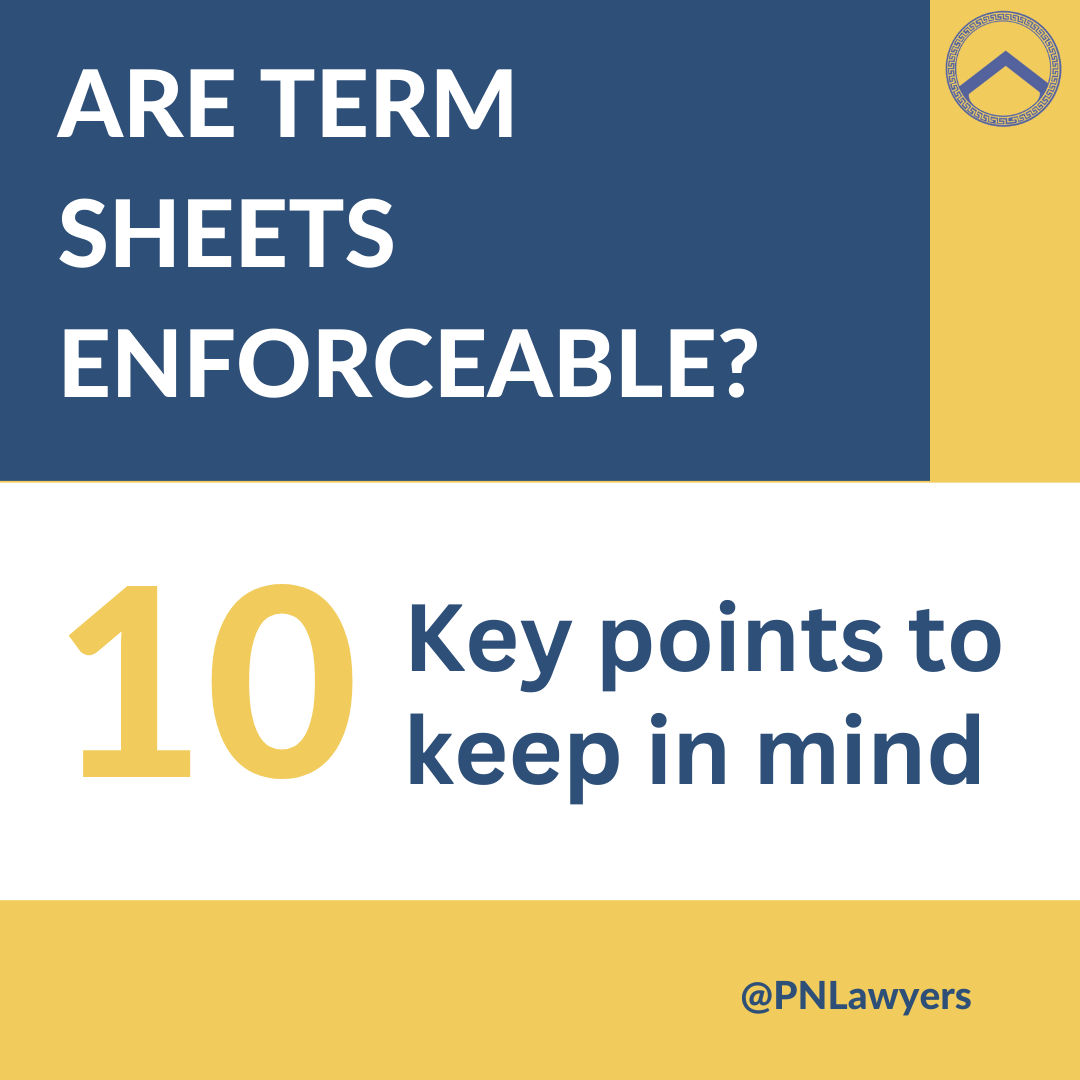 PNLawyers's tweet image. #TermSheets are a common tool for commercial transactions. However, they can vary in #enforceability. Here are 10 key points to keep in mind. 

#CommercialTransactions #NewYorkSupremeCourt #ContractLaw #PreliminaryAgreements #BindingContracts #AgreementToAgree