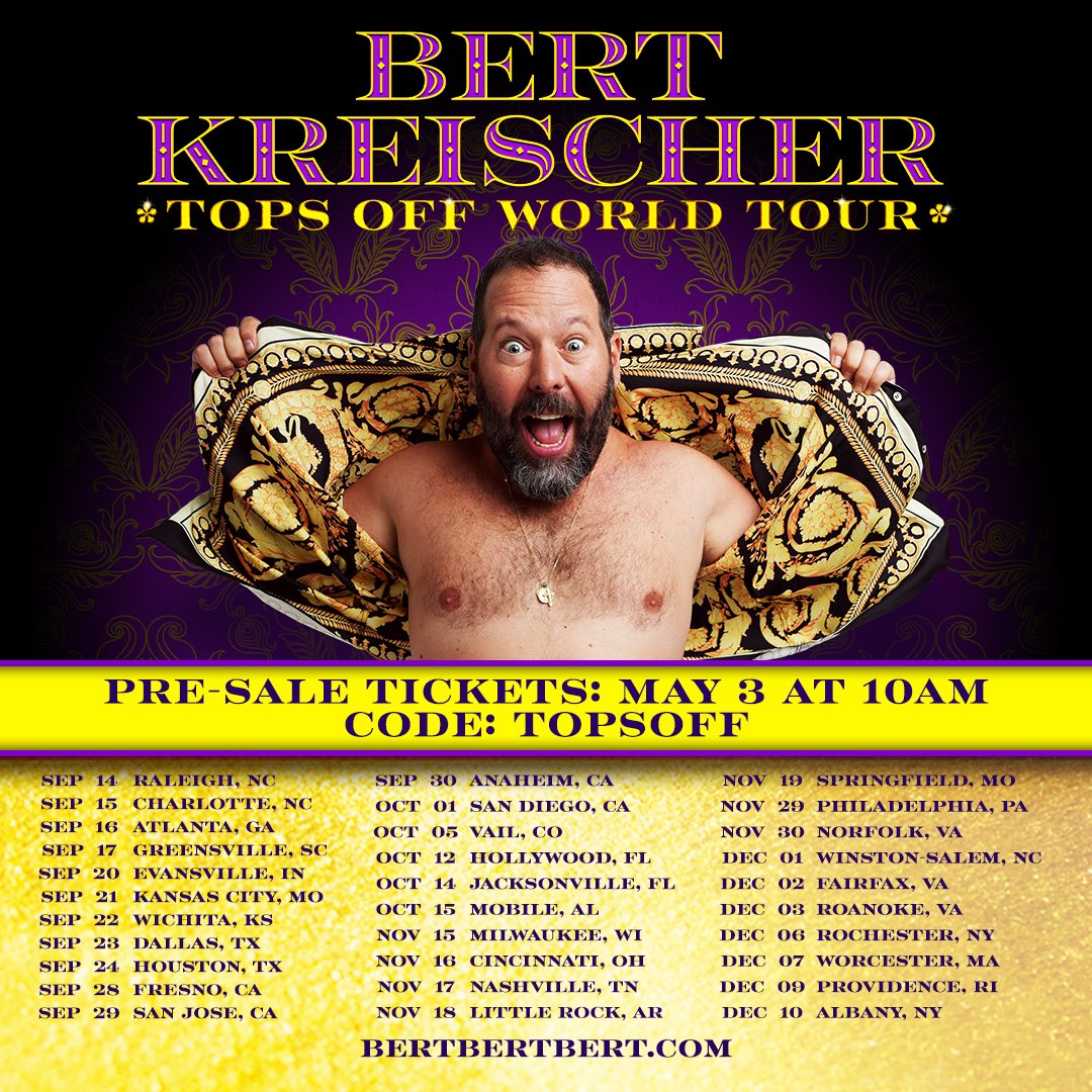 THE #TOPSOFFWORLDTOUR CONTINUES!!! Presale starts May 3 at 10AM with code TOPSOFF