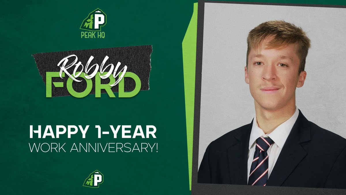PeakSportsMGMT's tweet photo. Everyone join us in wishing a very happy 1-year work anniversary to Robby Ford of Peak HQ!!🎉

#KeepClimbing https://t.co/8jQoFP8oM2