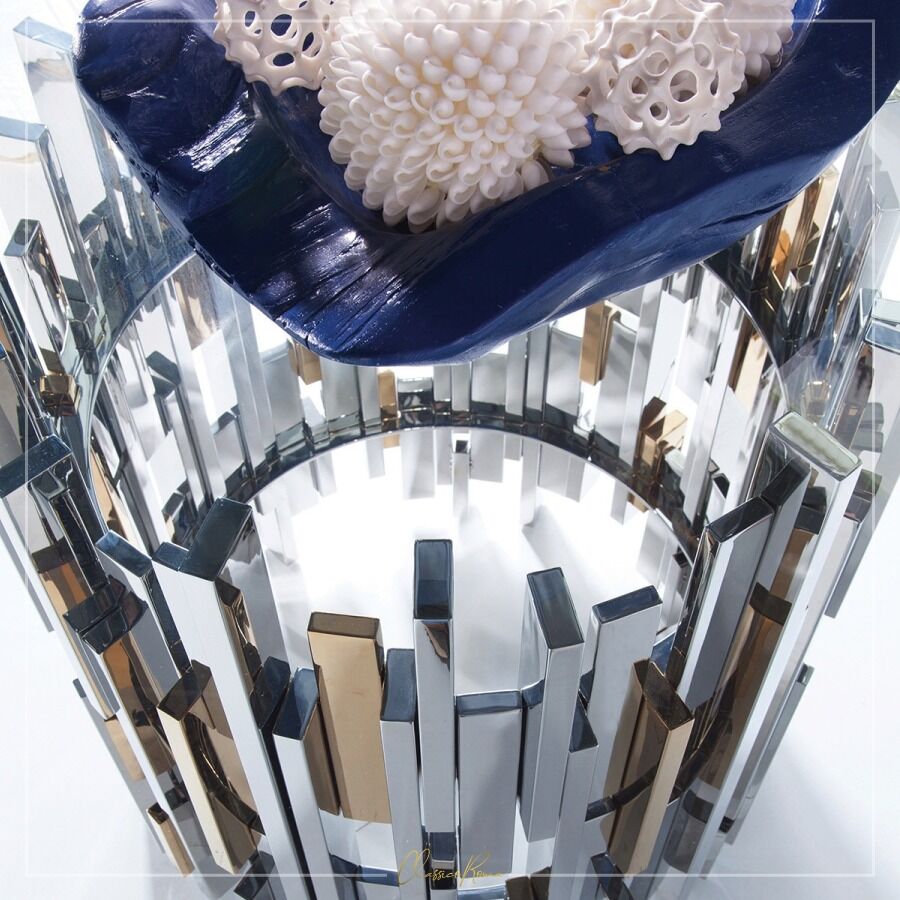 Introducing the centrepiece of your dining room: the  Round Dining Table with Glass Top. 

#CityscapeDiningTable #ContemporaryDesign #StainlessSteel #VintageBrass #GlassTop #StatementPiece #UniqueCharacter #ElevateYourSpace #ClassicoRoma #HomeDecor #InteriorDesign