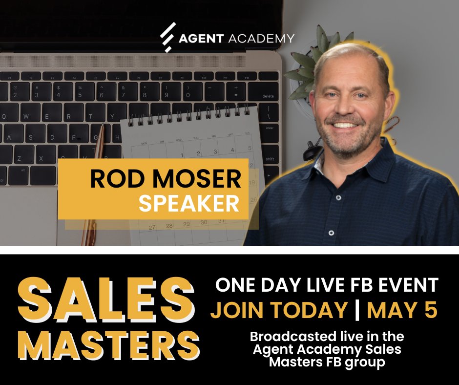 Facebook Group: facebook.com/groups/agentac…

This event is 100% free and will be broadcast within this group exclusively. Invite your agent friends here for this one day event that would normally cost around
They include team agents, team leaders, and broker owners.